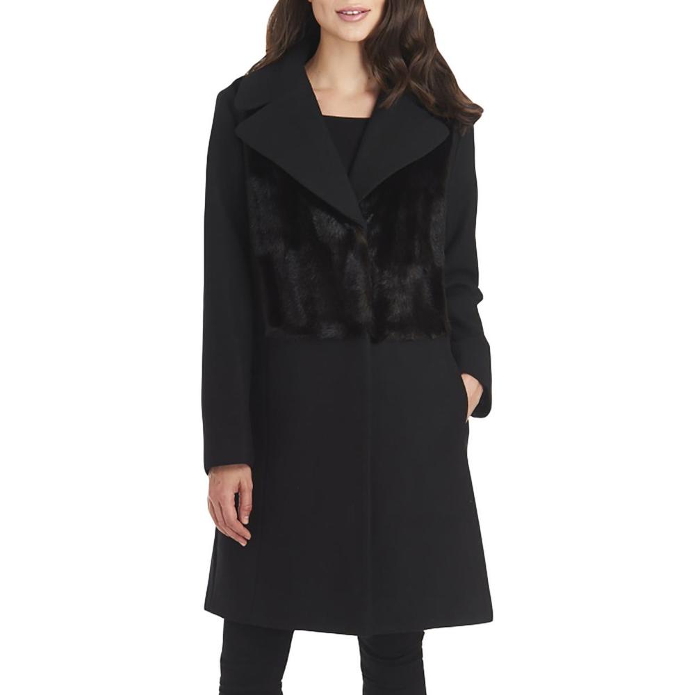Rachel Rachel Roy Womens Black Winter Fashion Midi Coat Outerwear NWT